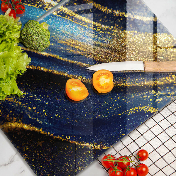 Protection plaque induction Abstraction bleu marine