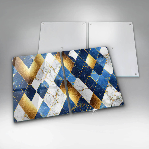 Protection plaque induction Losanges de marbre doré