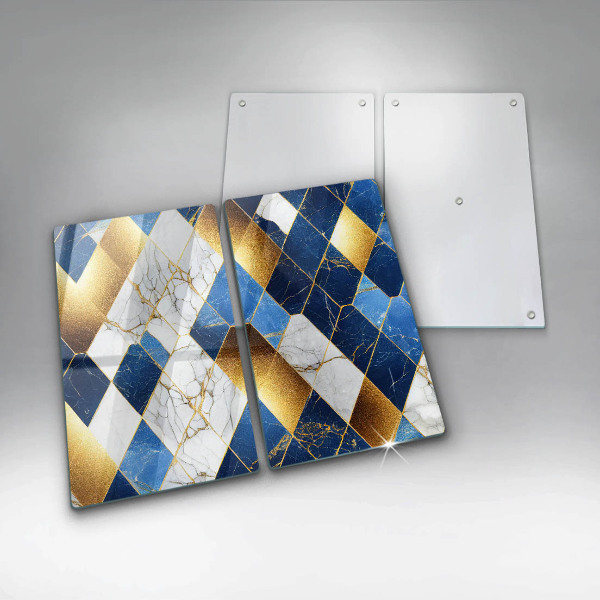 Protection plaque induction Losanges de marbre doré