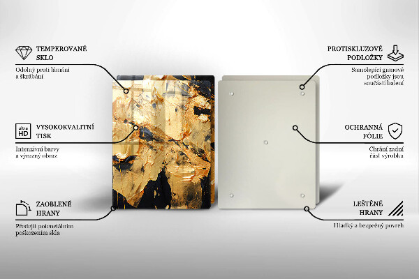 Protection plaque induction Texture de peinture élégante