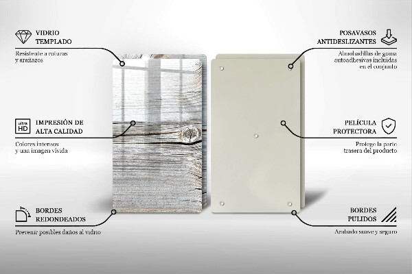 Protection plaque induction Structure en bois clair