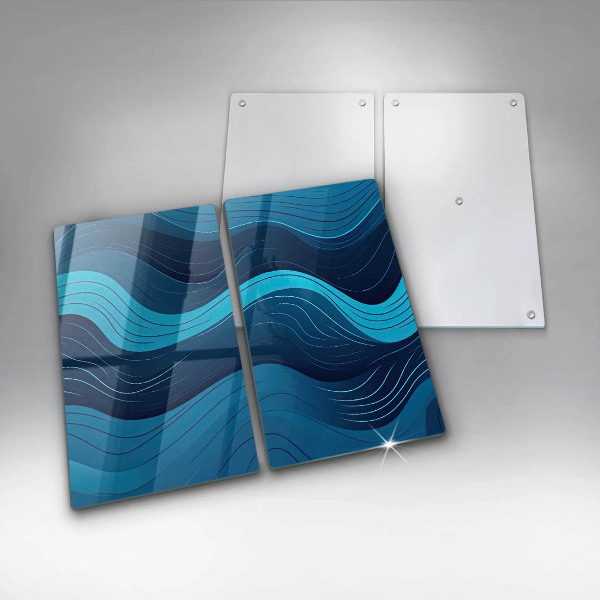 Protection plaque induction Vagues abstraites