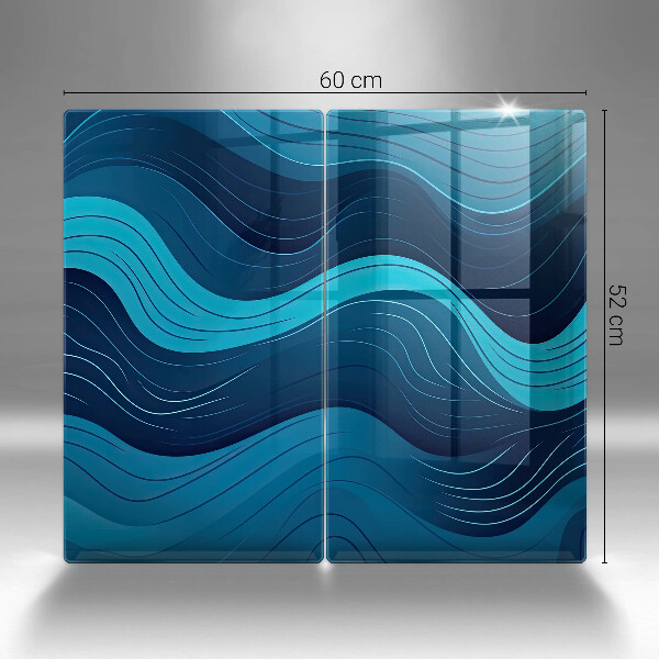Protection plaque induction Vagues abstraites