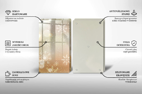 Protection plaque induction Flocons de neige