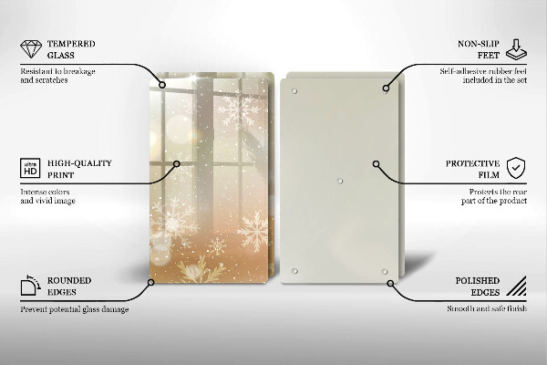 Protection plaque induction Flocons de neige