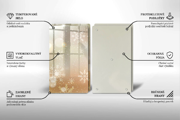 Protection plaque induction Flocons de neige