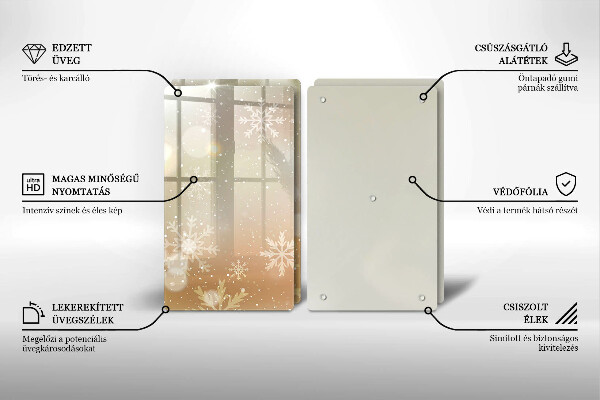 Protection plaque induction Flocons de neige