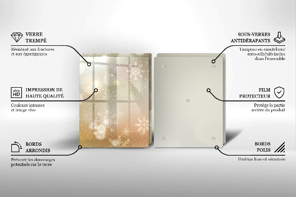 Protection plaque induction Flocons de neige