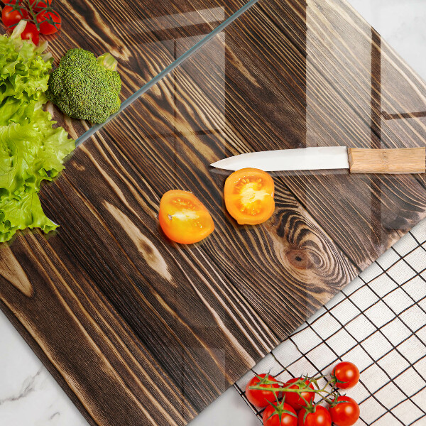 Protection plaque induction Texture du bois