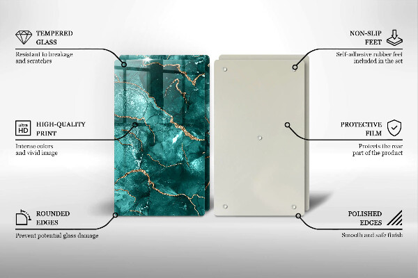 Protection plaque induction Marbre bleu