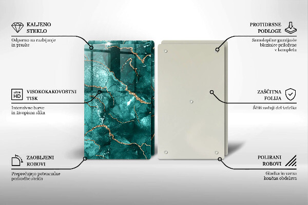 Protection plaque induction Marbre bleu