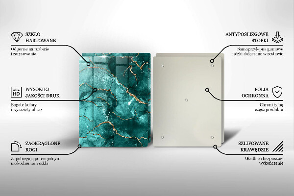 Protection plaque induction Marbre bleu