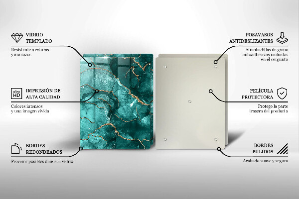 Protection plaque induction Marbre bleu