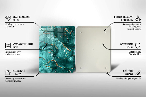 Protection plaque induction Marbre bleu