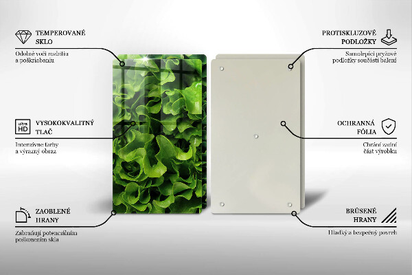 Protection plaque induction Feuilles de laitue verte