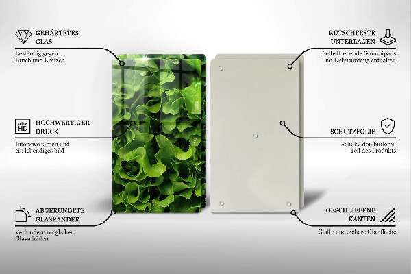 Protection plaque induction Feuilles de laitue verte