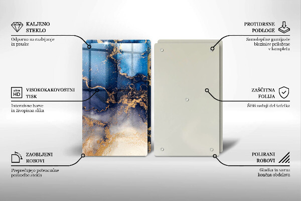 Protection plaque induction Abstraction de marbre