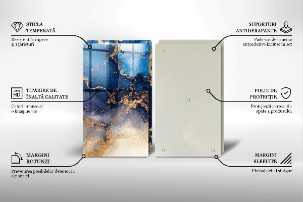 Protection plaque induction Abstraction de marbre