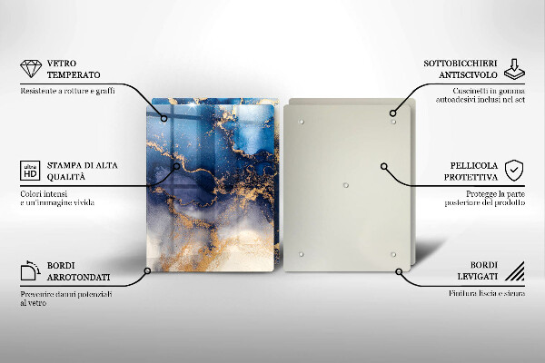 Protection plaque induction Abstraction de marbre