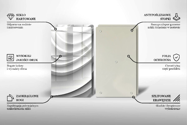 Protection plaque induction Lignes géométriques
