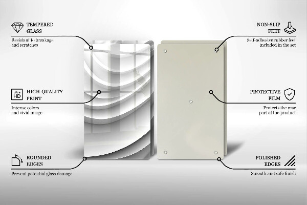 Protection plaque induction Lignes géométriques