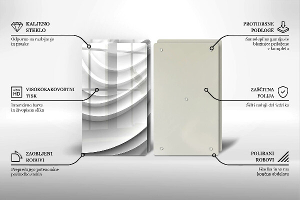Protection plaque induction Lignes géométriques