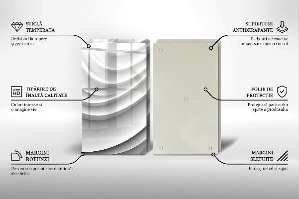 Protection plaque induction Lignes géométriques