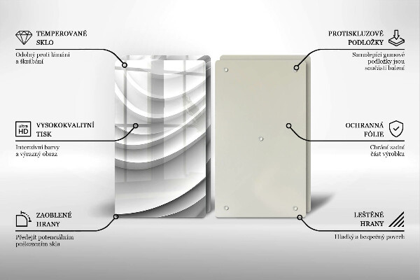 Protection plaque induction Lignes géométriques