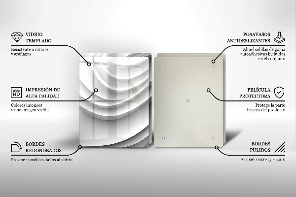 Protection plaque induction Lignes géométriques
