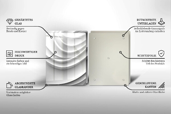 Protection plaque induction Lignes géométriques