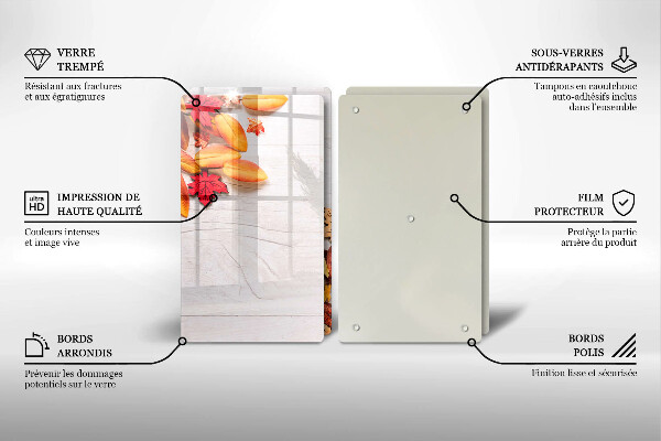 Protection plaque induction Feuilles d'automne