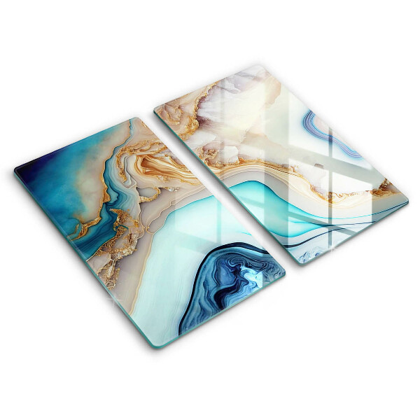 Protection plaque induction Marbre multicolore