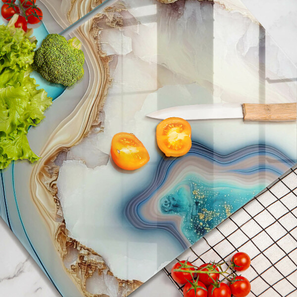 Protection plaque induction Marbre multicolore