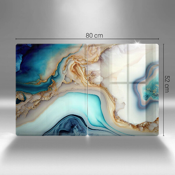 Protection plaque induction Marbre multicolore