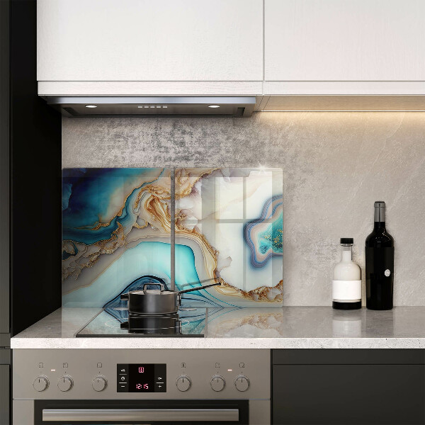 Protection plaque induction Marbre multicolore