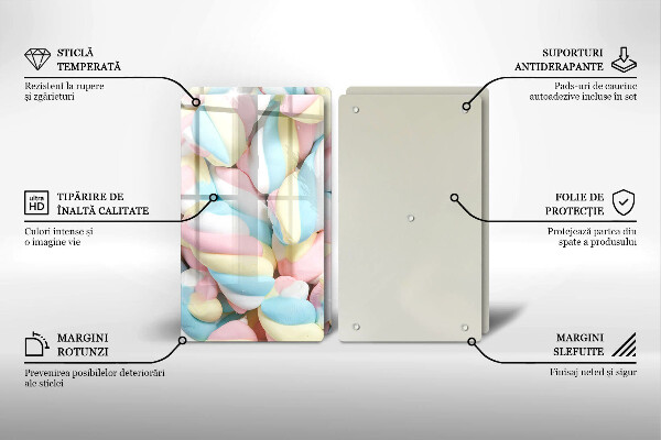 Protection plaque induction Guimauves colorées