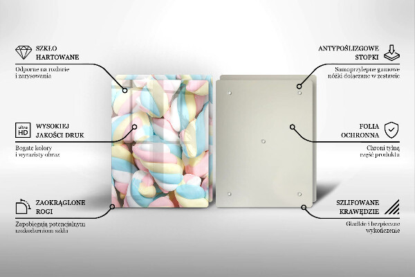 Protection plaque induction Guimauves colorées