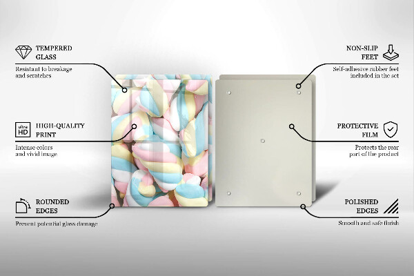 Protection plaque induction Guimauves colorées