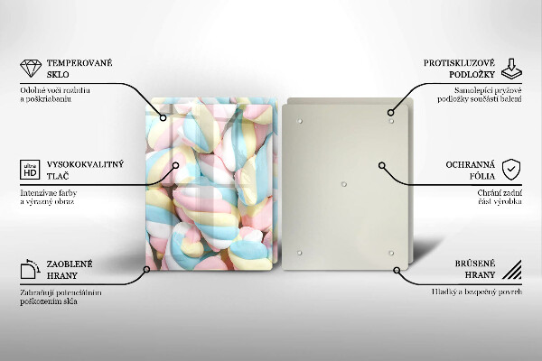 Protection plaque induction Guimauves colorées