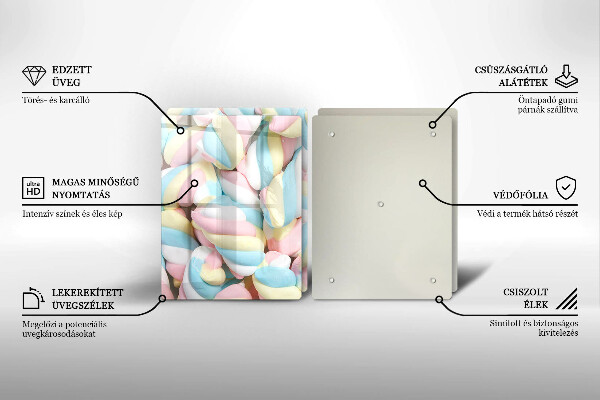 Protection plaque induction Guimauves colorées