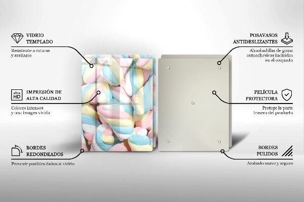 Protection plaque induction Guimauves colorées