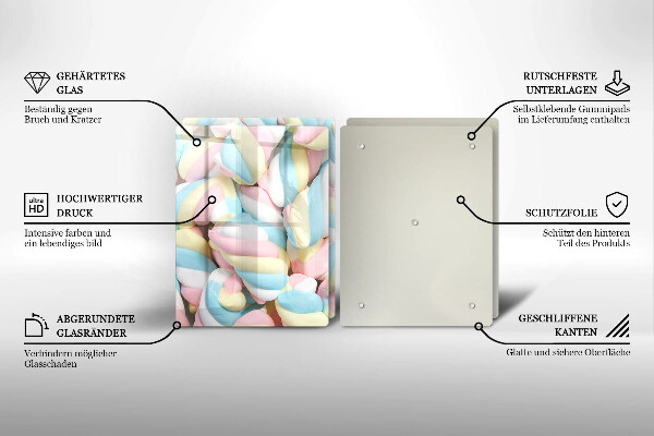 Protection plaque induction Guimauves colorées