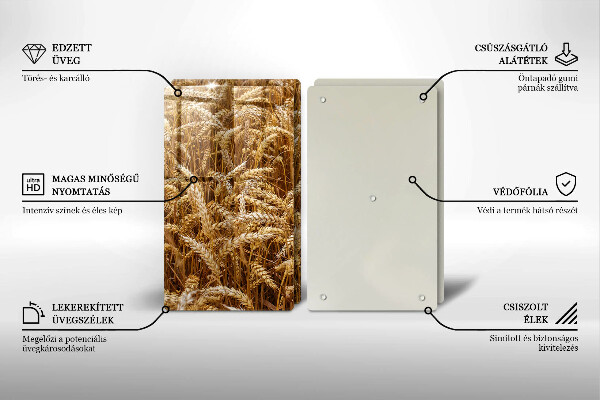 Protection plaque induction Champ de céréales