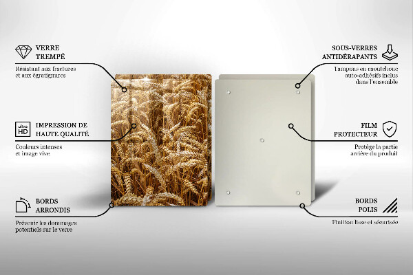 Protection plaque induction Champ de céréales