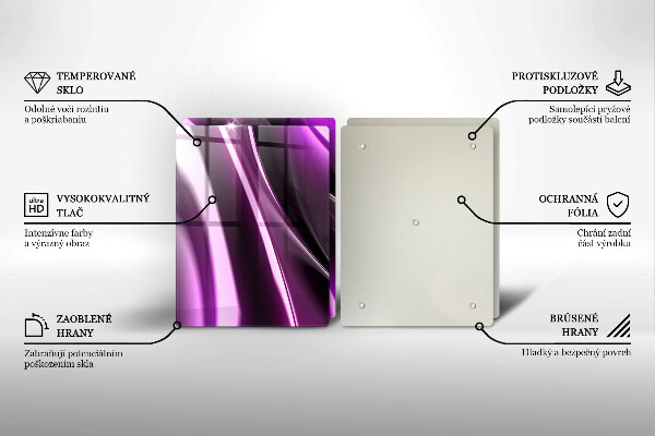 Protection plaque induction Abstraction violette