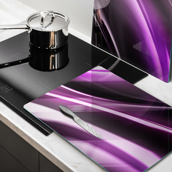 Protection plaque induction Abstraction violette