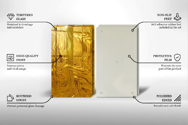 Protection plaque induction Texture dorée