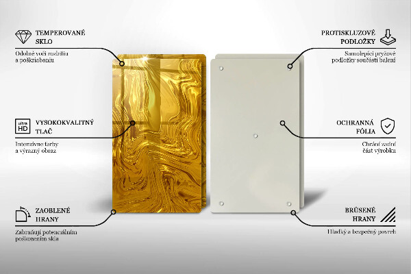 Protection plaque induction Texture dorée