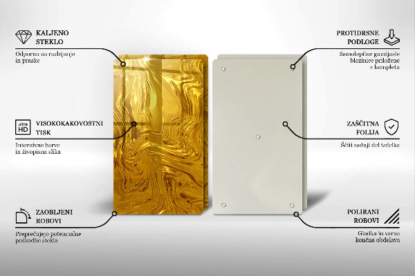 Protection plaque induction Texture dorée