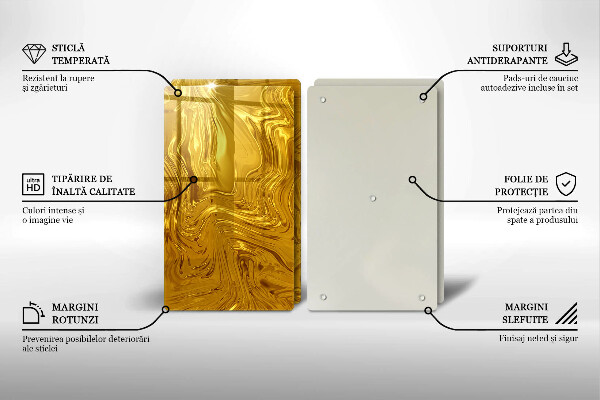 Protection plaque induction Texture dorée